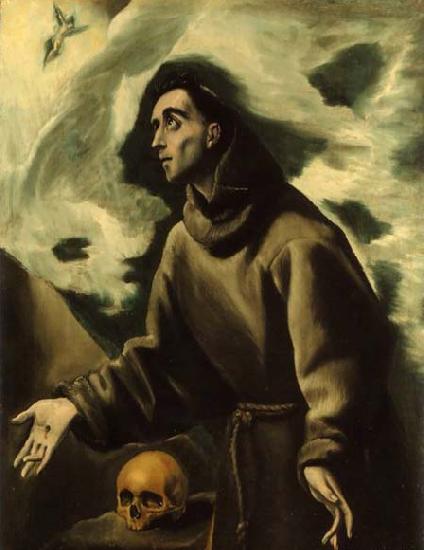 GRECO, El Saint Francis Receiving the Stigmata oil painting image